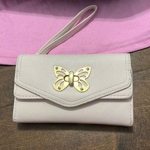 Baby pink butterfly wallet